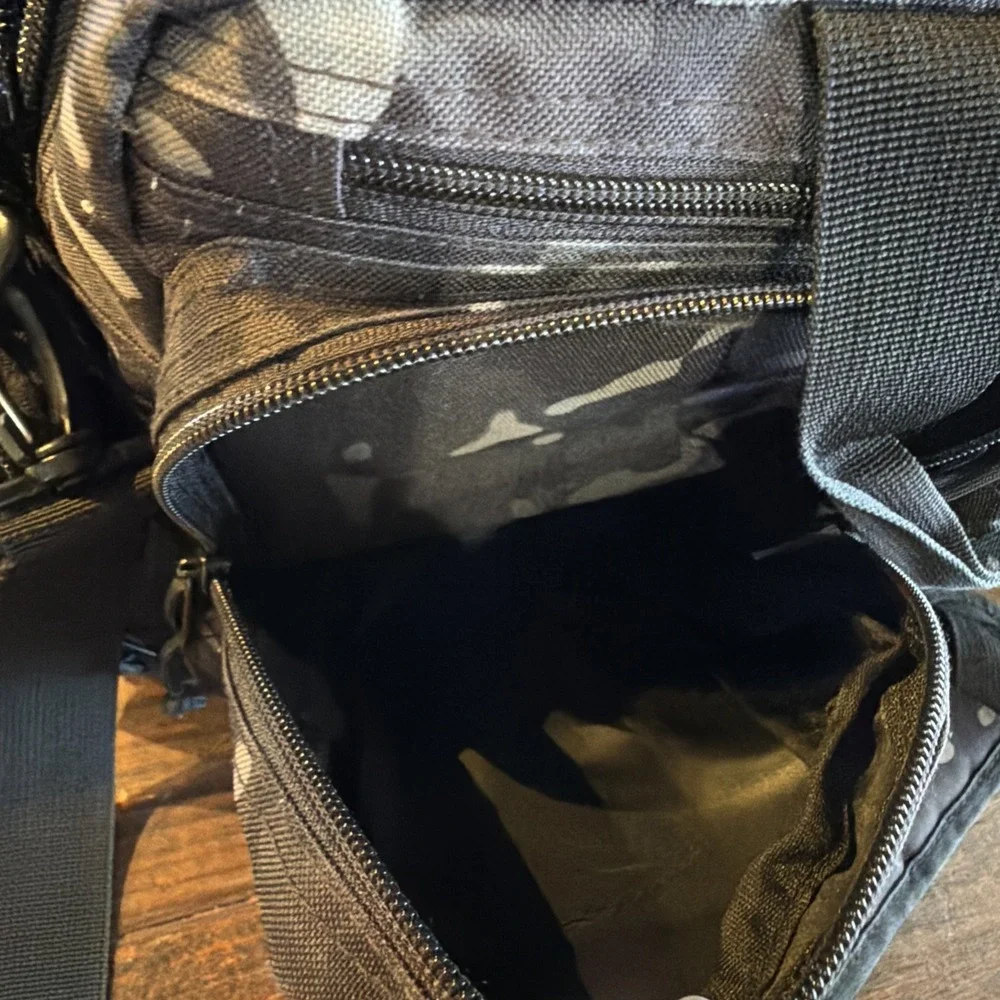 Tactical Baby Gear TBG Diaper Bag Black Camo MOLLE Shoulder Messenger Bag